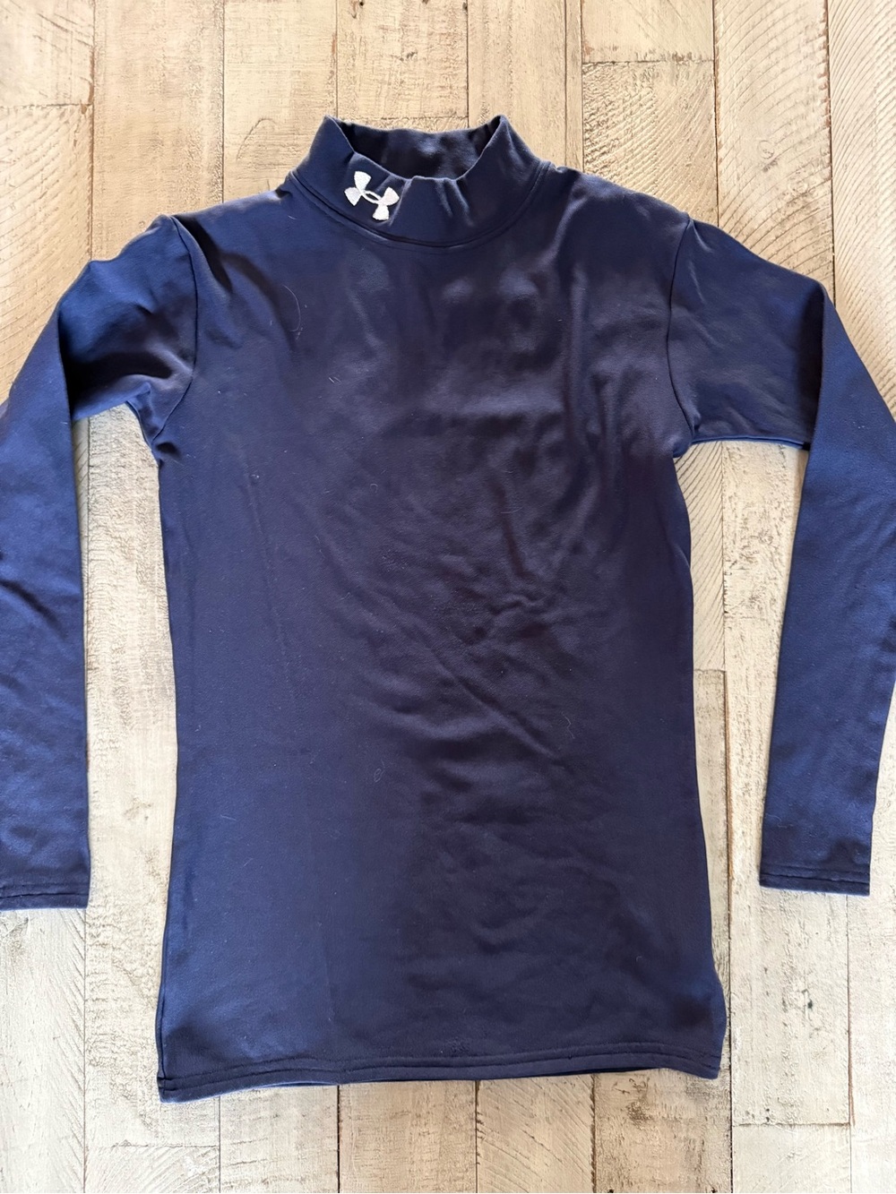 Under Armour Youth Navy Long-Sleeve Compression Top Size Large